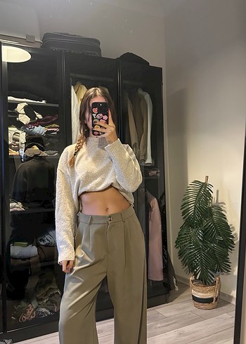 Oykuwear bej kumas pantolon