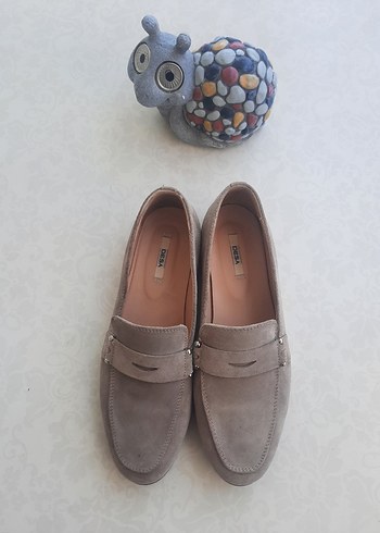 39 Beden Süet Vizon Loafer