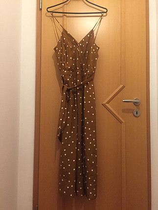 Oysho Puantiyeli Camel Elbise