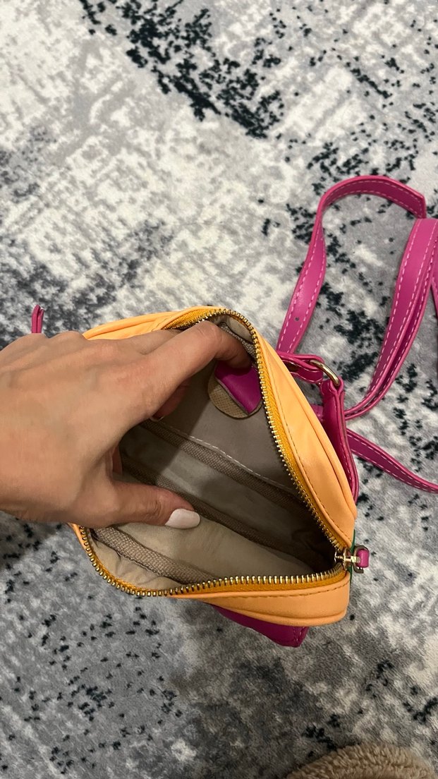 Elle Renkli Kadın Fermuarlı Omuz Çantası - Görsel 3