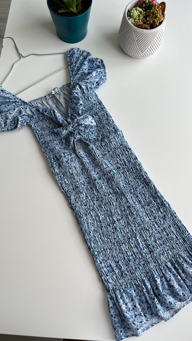 Fırfırlı mini elbise - Görsel 3