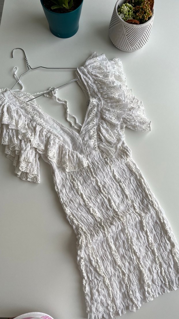 Zara fırfırlı elbise - Görsel 3