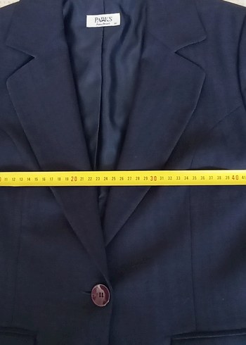 40 Beden Park Bravo Düğmeli Lacivert Kadın Blazer Ceket