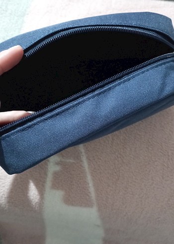 Fermuarlı Mavi Kadın Erkek Seyahat Bakım Makyaj Çantası - Görsel 4