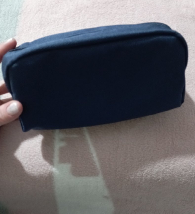 Fermuarlı Mavi Kadın Erkek Seyahat Bakım Makyaj Çantası - Görsel 3