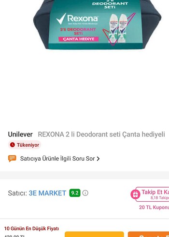 Rexona Kadın Deodorant Seti Makyaj Çantası Hediyelik Sürpriz Set - Görsel 3