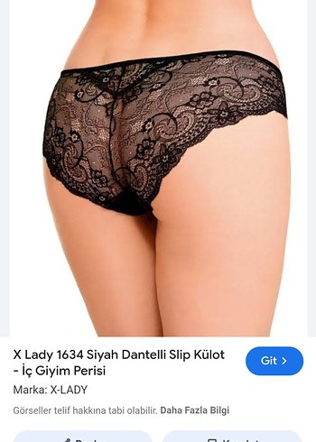 X-Lady Siyah Dantelli Taşlı Bikini Slip Külot