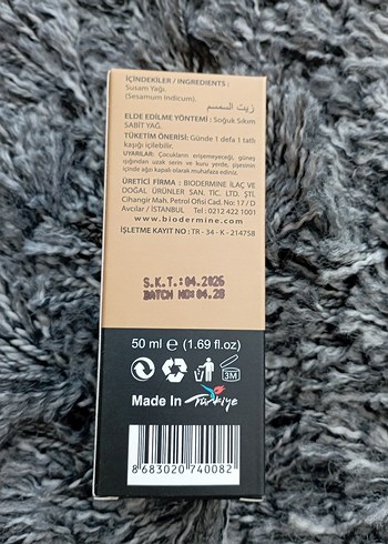 La Roche Posay Minera Susam Yağı Soğuk Sıkım Katkısız
