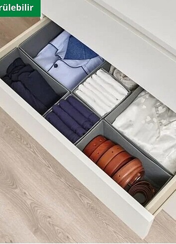 Ikea Ikea siyah füme düzenleyici giyim gardrop dolap kutusu 