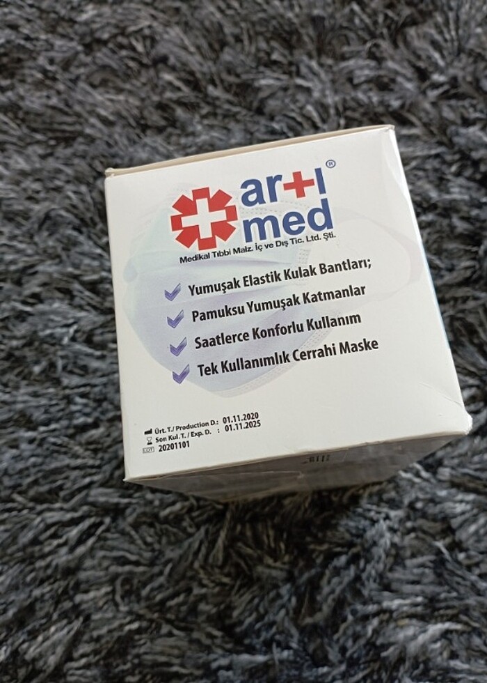Artimed 50 li cerrahi yüz maskesi - Görsel 4