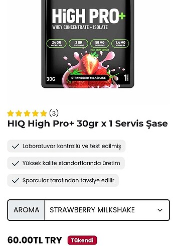 Hiq high pro whey concentre ve isolate protein tozu çilek supple