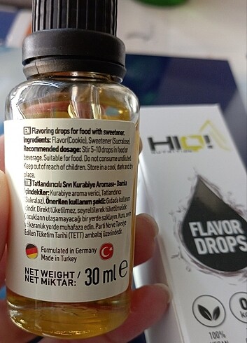 Beden Renk Hiq Flavn Drops Protein Aroma Butter Cookie Kurabiye aromalı tat