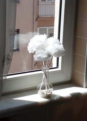  Beden beyaz Renk Dekoratif ortanca çiçekler 5 adet yapılır ve gönderilir 