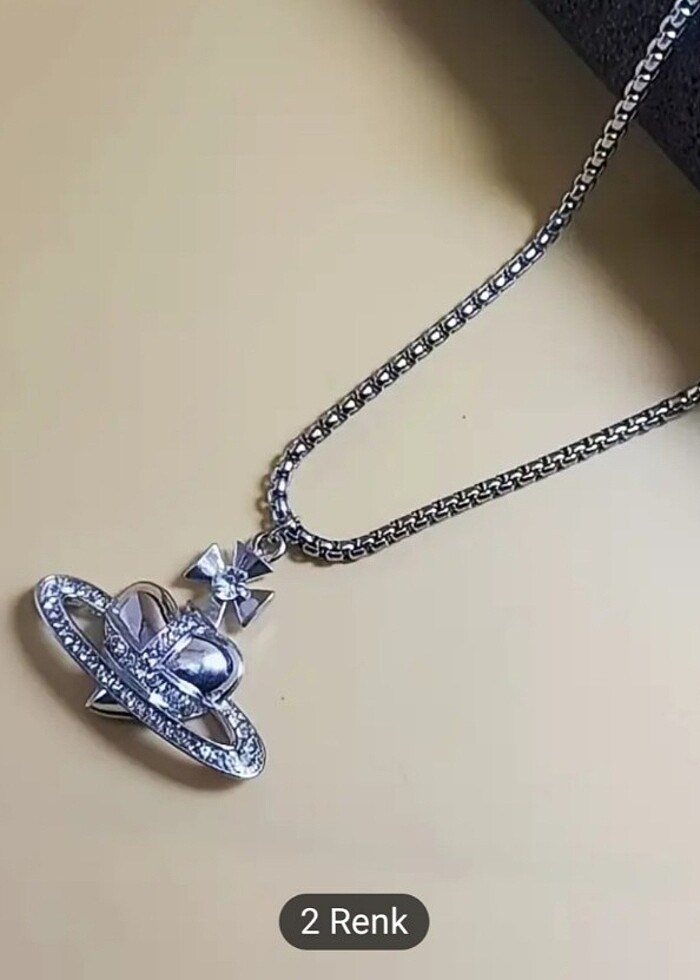 vivienne westwood kalp gezegen kolye - Görsel 5