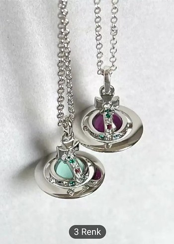 vivienne westwood kalp gezegen kolye - Görsel 2