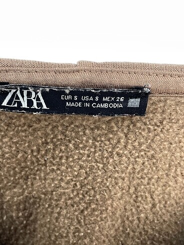 s Beden kahverengi Renk Zara Sweatshirt %70 İndirimli.