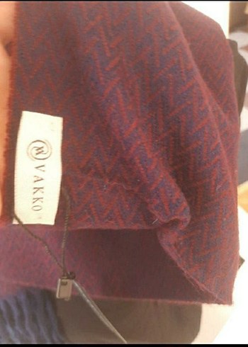 Vakko Bordo Kadın Erkek Yün Atkı - Görsel 8