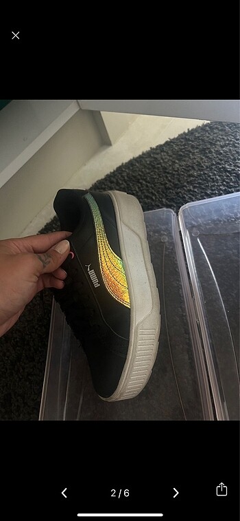 37 Beden siyah Renk Puma mayze spor ayakkabı