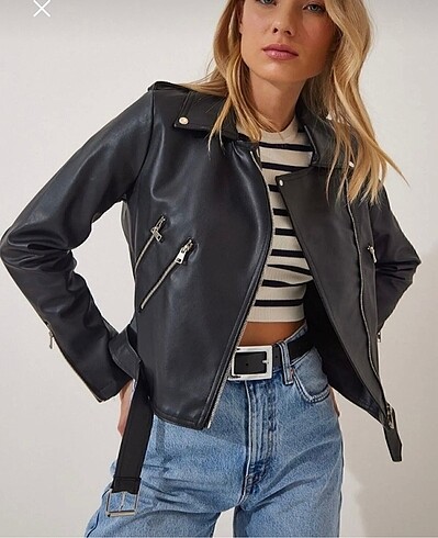 Bershka Biker deri ceket