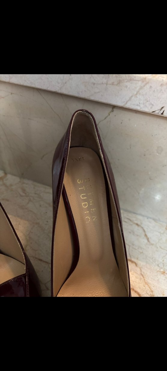 Bordo topuklu ayakkabı - Görsel 3
