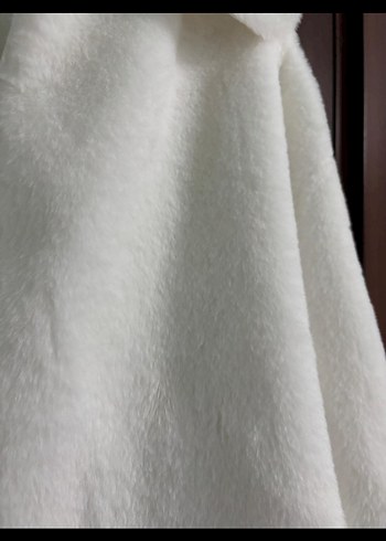 Kadın Beyaz Suni Kürk Midi bolero - Görsel 2