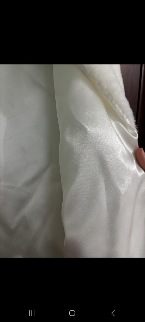 Kadın Beyaz Suni Kürk Midi bolero - Görsel 3