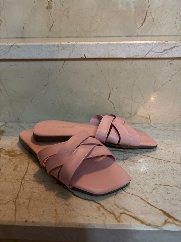 Mudo Pembe Minimalist Kadın Terlik - Görsel 2