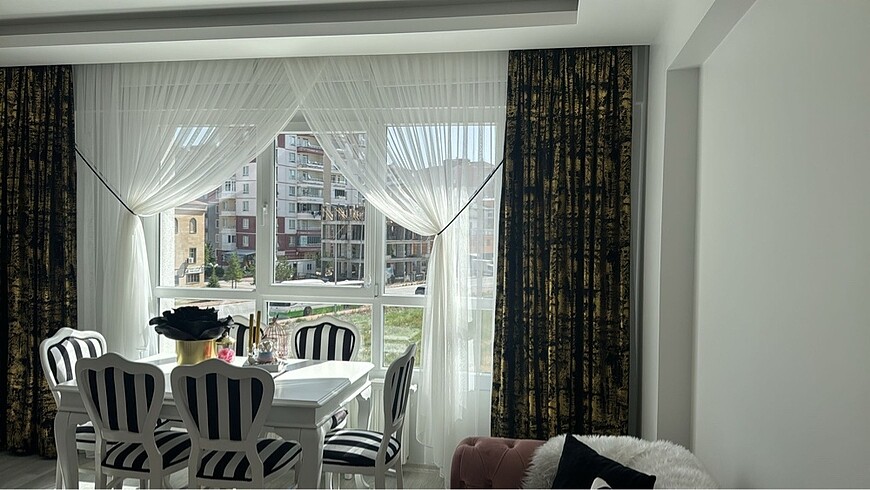 Fon perde siyah gold fon perde - Görsel 2