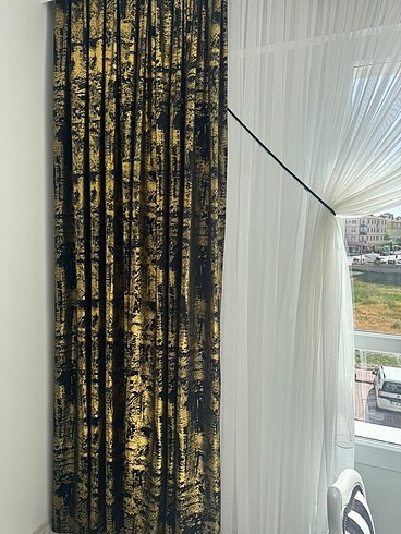 Fon perde siyah gold fon perde - Görsel 3