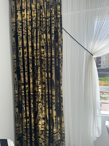 Fon perde siyah gold fon perde - Görsel 7