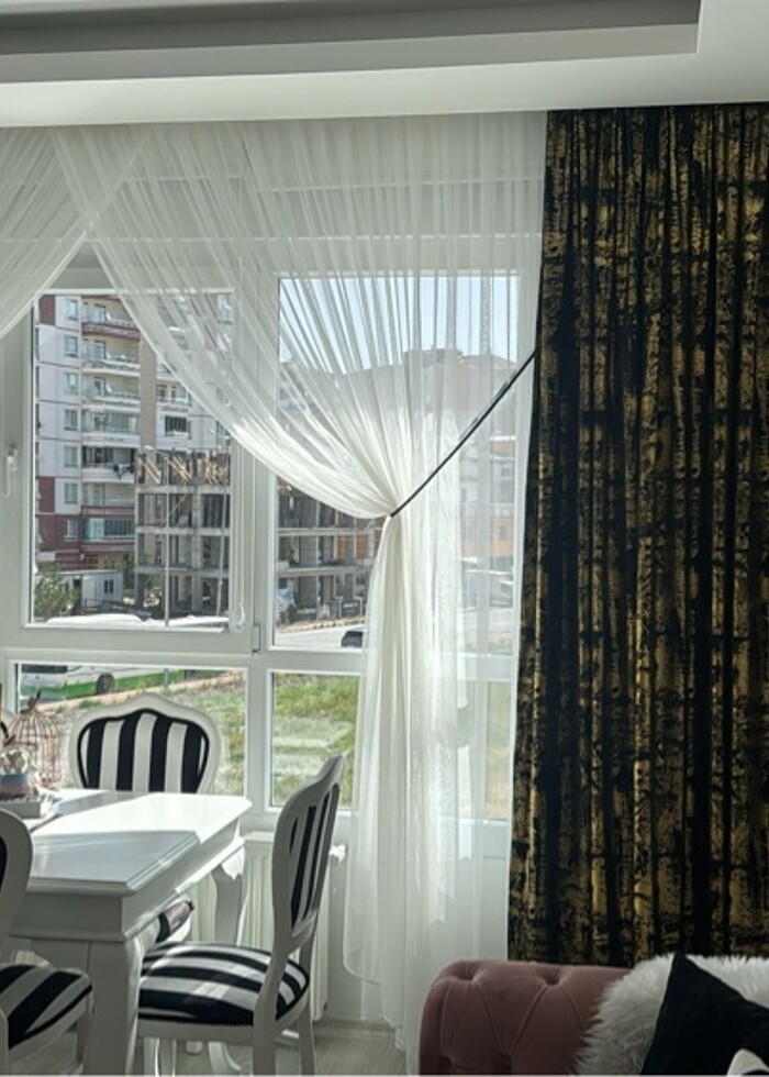 Fon perde siyah gold fon perde - Görsel 2