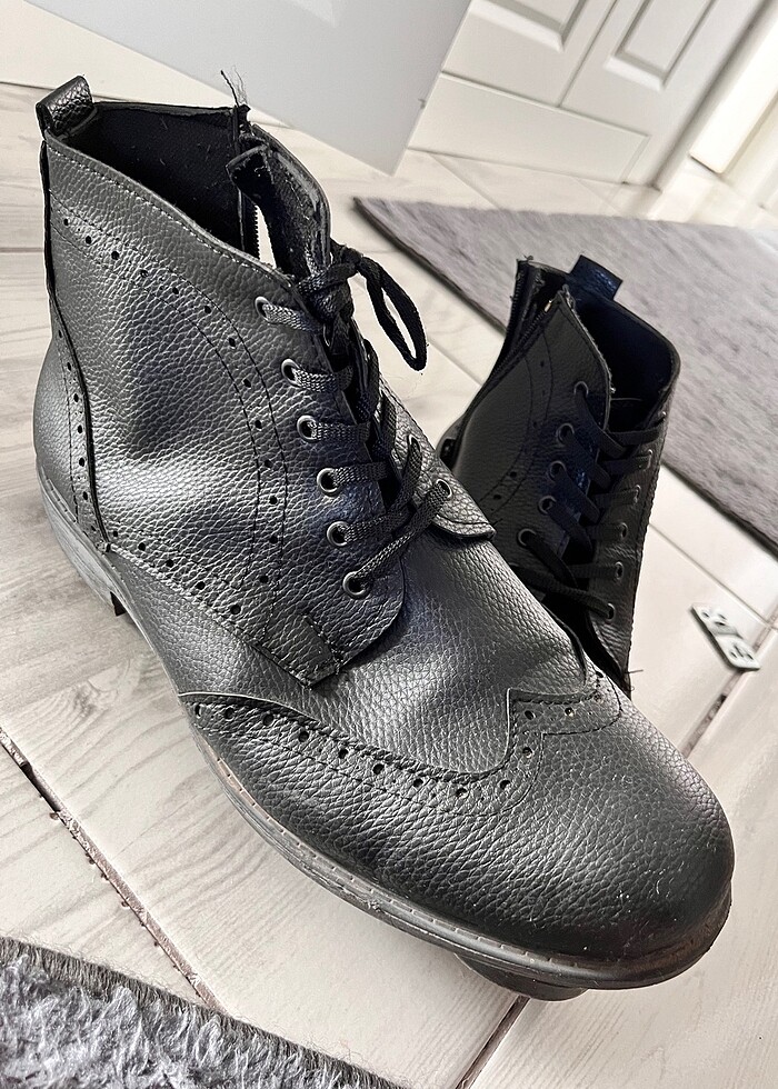 Erkek deri bot çizme - Görsel 2