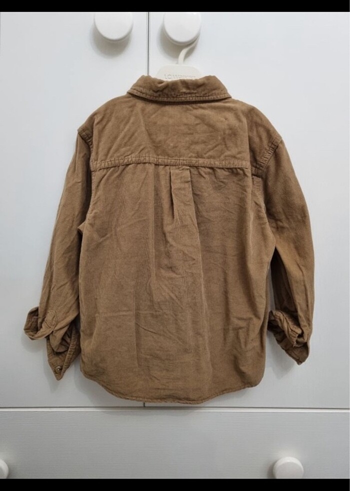 Erkek çocuk kadife gömlek - Görsel 2