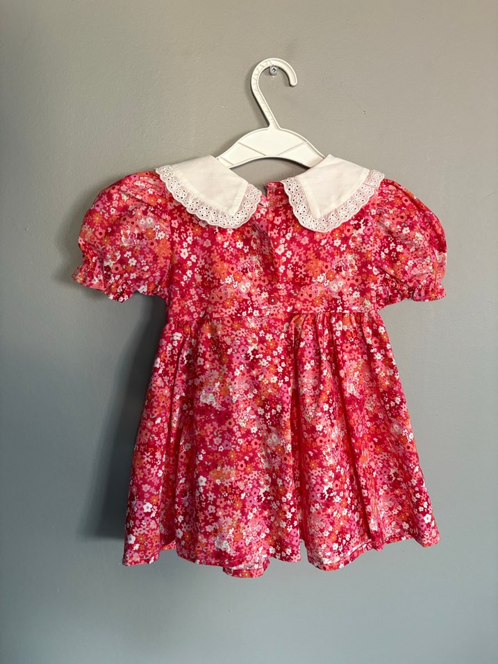 Kız Çocuk Renkli Vintage Dantelli Elbise - Görsel 3