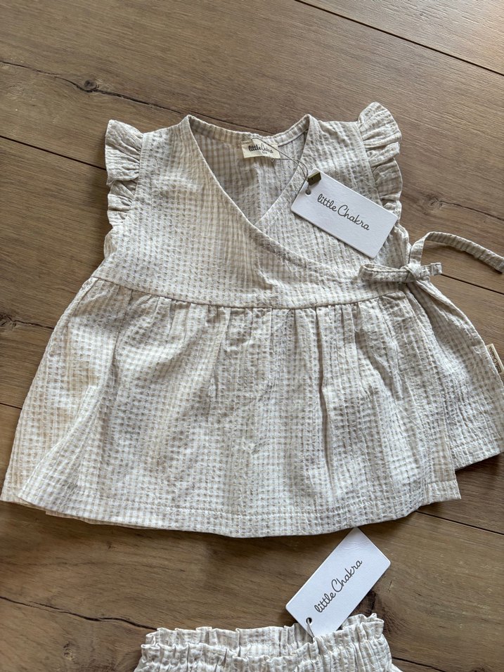 Kız Bebek Nakışlı Fırfırlı Kolsuz Takım - Görsel 3