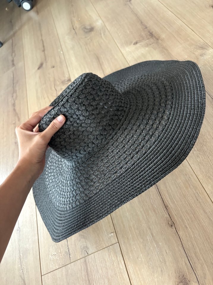Örgü Siyah Bohem Kadın Şapka - Görsel 5