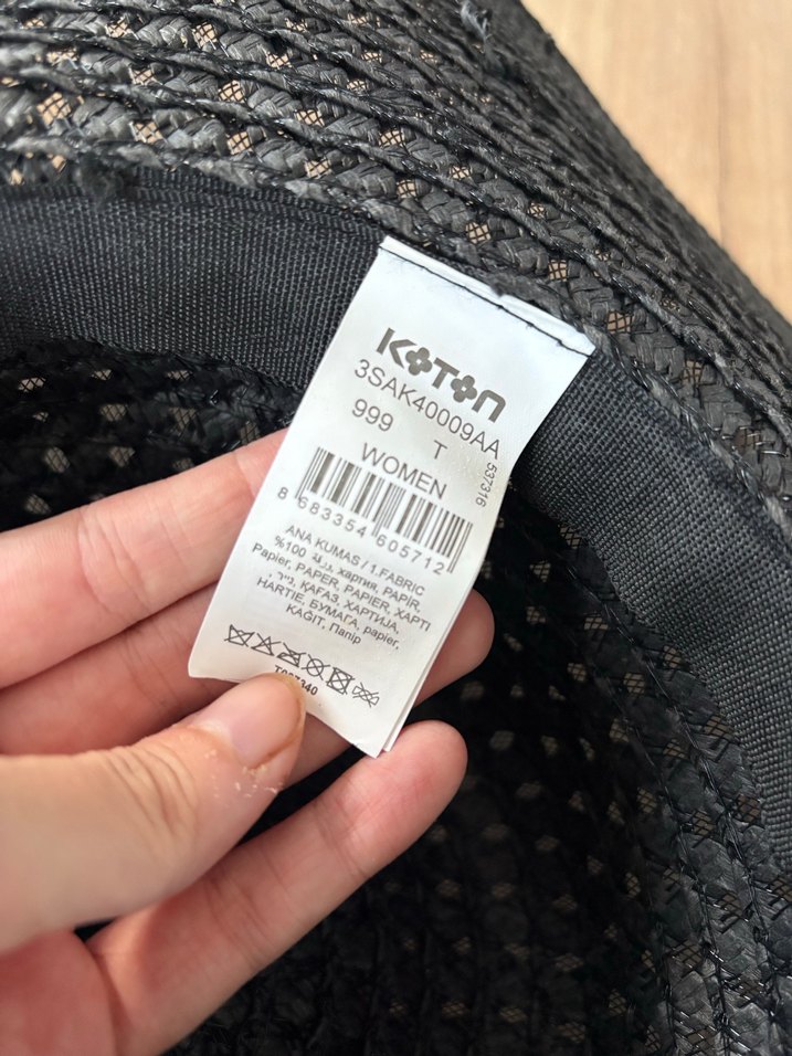 Örgü Siyah Bohem Kadın Şapka - Görsel 4