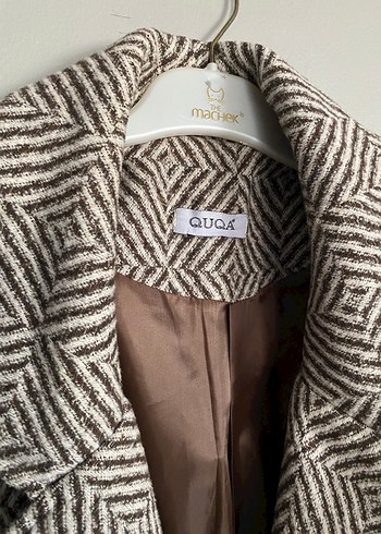 Desenli Oversize Kadın Kaban - Görsel 6