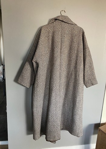 Desenli Oversize Kadın Kaban - Görsel 7