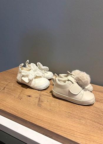 Beyaz Kürklü Kız Bebek İlk Adım Ayakkabısı - Görsel 8