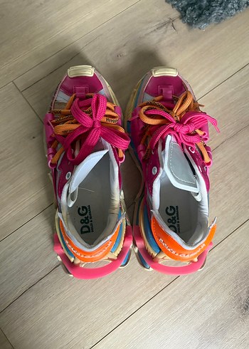 Pembe Renkli Platform Topuklu Bağcıklı Spor Ayakkabı - Görsel 6