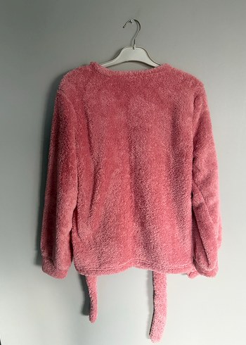 Pembe Kadın Mini Sıcak Bornoz takım - Görsel 5