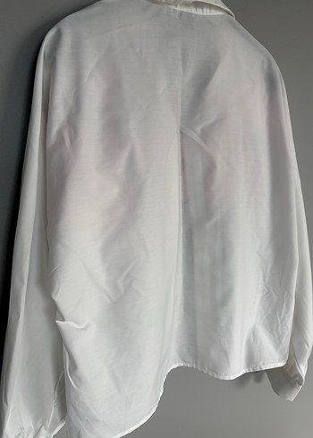 Fiyonklu Beyaz Kadın Gömlek - Görsel 6
