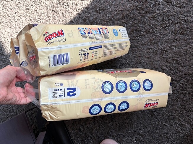 2 Beden: 3-6 kg Beden Goon 2 numara