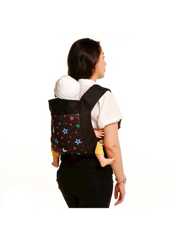 Renkli Yıldız Desenli Siyah Bebek Kanguru - Görsel 3
