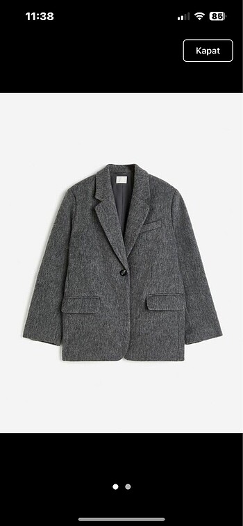 Gri blazer ceket