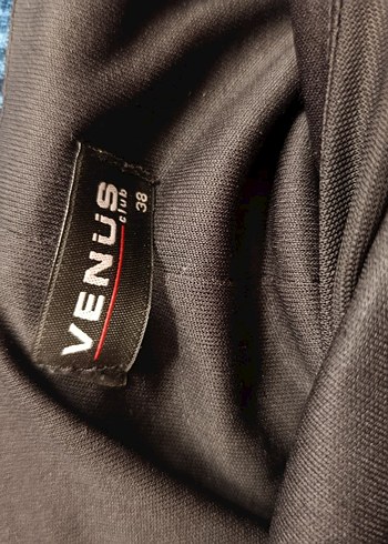 Venüs Siyah Nakışlı Uzun Drapeli Straplez Elbise