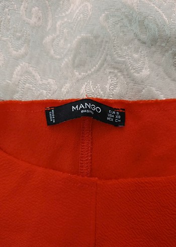 Mango Kırmızı Yüksek Yakalı Kadın Kolsuz Yelek