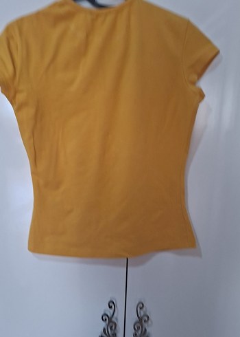 Sarı Bohem Baskılı Kısa Kollu Hamile Tişörtü - Görsel 5