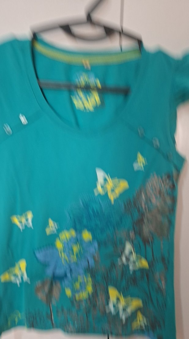 Kelebek Desenli Turkuaz Kız Tişörtü - Görsel 4